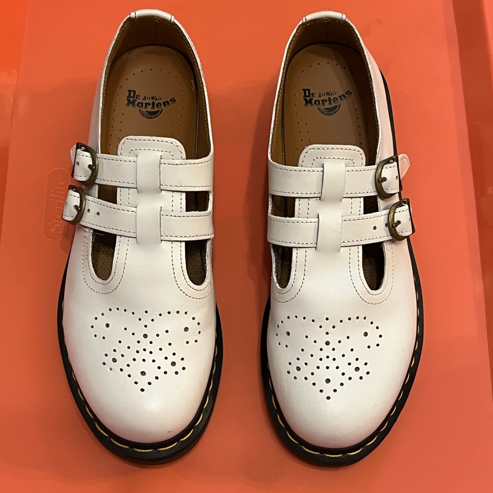 Dr. Martens White Mary Janes